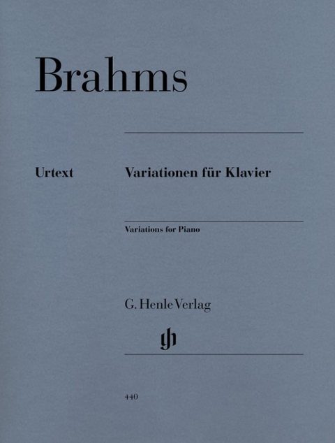 Johannes Brahms - Variationen f&uuml;r Klavier - 