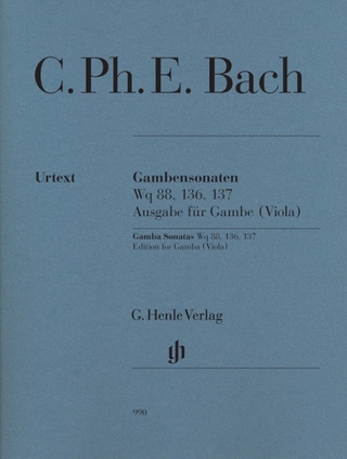 Carl Philipp Emanuel Bach - Gambensonaten Wq 88, 136, 137