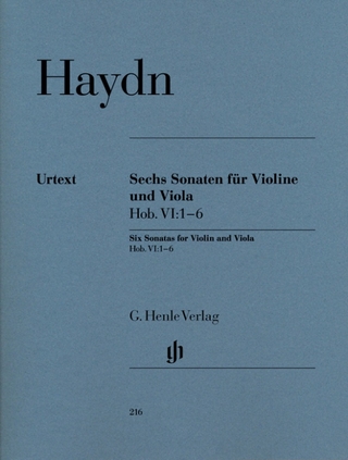 Joseph Haydn - Sechs Sonaten Hob. VI:1-6 für Violine und Viola