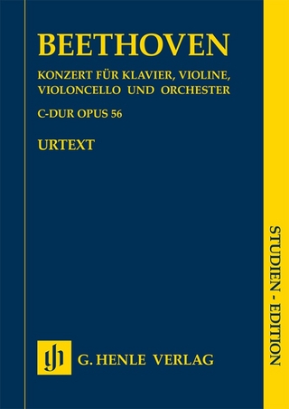Ludwig van Beethoven - Konzert C-dur op. 56 für Klavier, Violine und Violoncello mit Begleitung des Orchesters (Tripelkonzert)