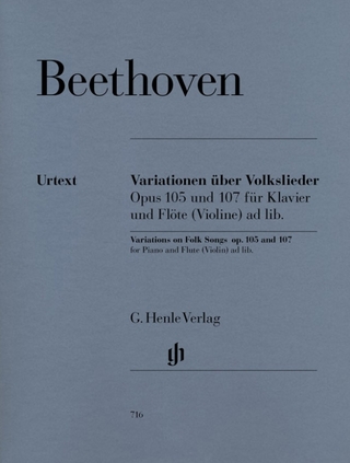 Ludwig van Beethoven - Variationen über Volkslieder op. 105 und 107 für Klavier und Flöte (Violine) ad lib.