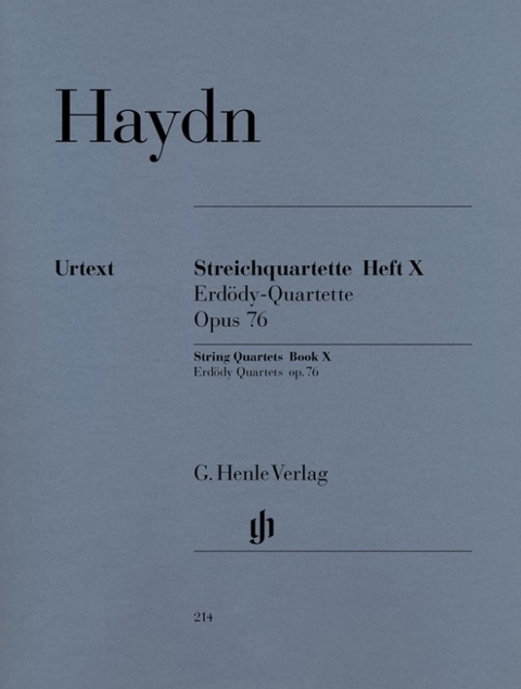 Joseph Haydn - Streichquartette Heft X op. 76 (Erd&ouml;dy-Quartette) - 
