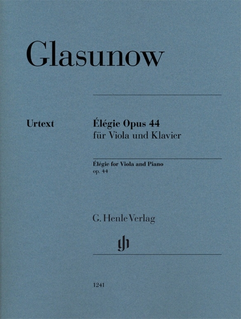 Alexander Glasunow - &Eacute;l&eacute;gie op. 44 f&uuml;r Viola und Klavier - 