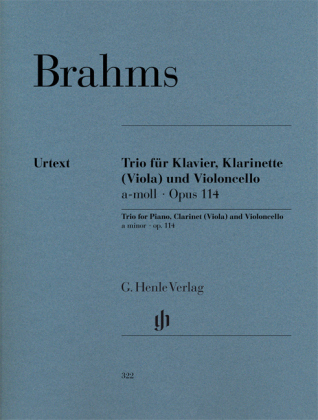 Trio für Klavier, Klarinette (oder Viola) und Violoncello a-Moll op.114, Partitur