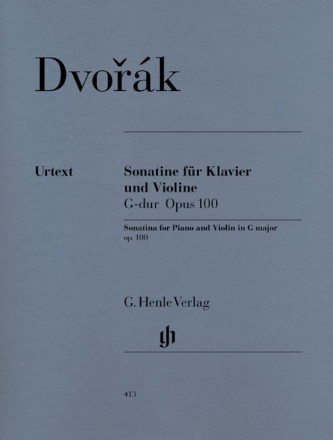 Anton&iacute;n Dvor&aacute;k - Violinsonatine G-dur op. 100 - 
