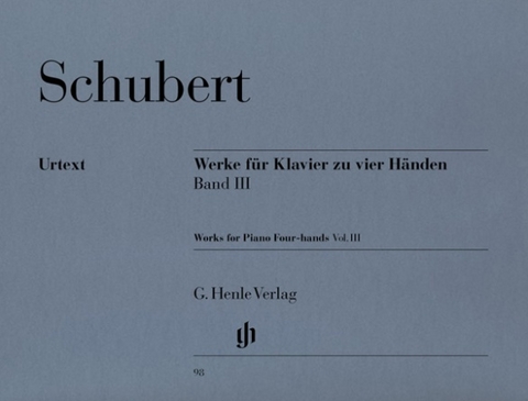 Franz Schubert - Werke f&uuml;r Klavier zu vier H&auml;nden, Band III - 