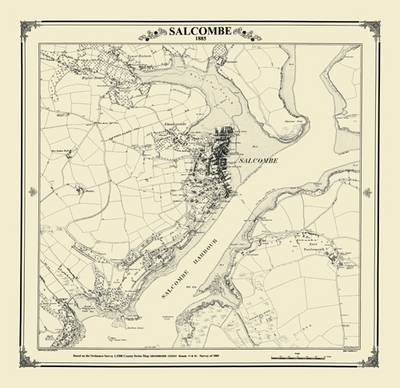 Salcombe 1885 Map -  Heritage Cartography