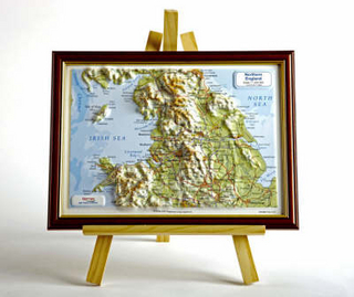 Northern England Raised Relief Map