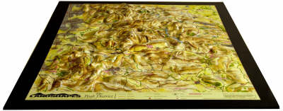 Peak District relief wall map light frame