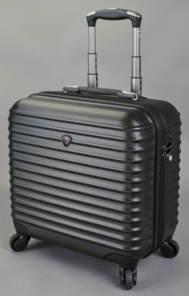 JSA 2 in 1 Trolley mit vier Rollen, Polycarbonat/ABS, schwarz