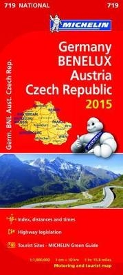 Germany, Benelux, Austria, Czech Republic Map 2015 -  Michelin
