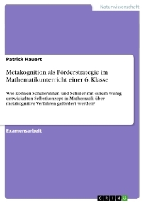 Metakognition als F&Atilde;&para;rderstrategie im Mathematikunterricht einer 6. Klasse - Patrick Hauert