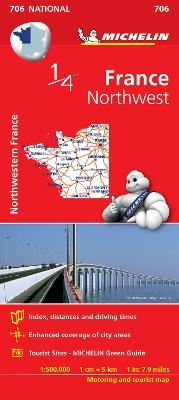 Northwestern France - Michelin National Map 706