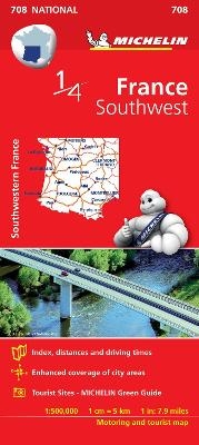 Southwestern France - Michelin National Map 708