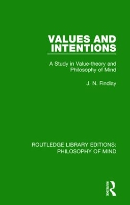Values and Intentions - J. N. Findlay