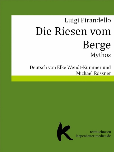DIE RIESEN VOM BERGE - Luigi Pirandello