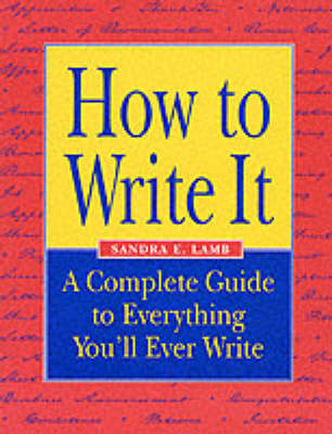 How to Write it - Sandra E. Lamb