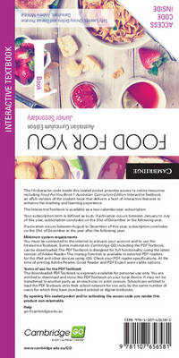 Food for You Australian Curriculum Edition Book 1 Interactive Textbook - Sally Lasslett, Glenise Perraton, Chrissy Collins