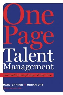 One Page Talent Management - Marc Effron