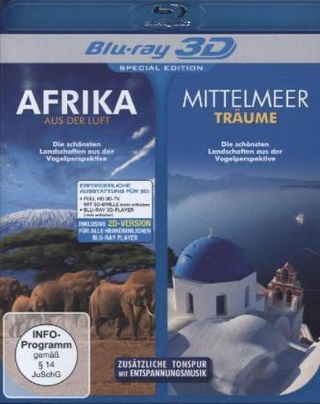 Mittelmeer-Träume und Afrika aus der Luft Real 3D, 1 Blu-ray