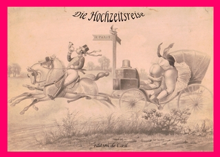 Die Hochzeitsreise - Eine Folge von 10 anonymen Radierungen um 1890