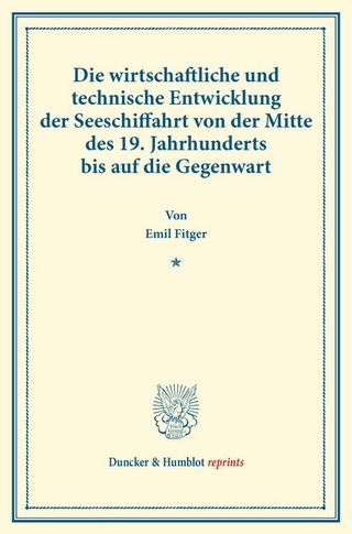Die wirtschaftliche und technische Entwicklung der Seeschiffahrt von der Mitte des 19. Jahrhunderts bis auf die Gegenwart.