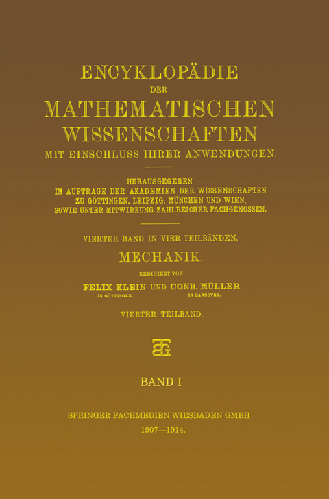 Mechanik - Conr. Müller, Felix Klein