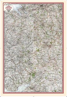 East Wales and West Midlands - Coloured Victorian Map 1897