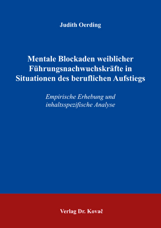 Mentale Blockaden weiblicher Führungsnachwuchskräfte in Situationen des beruflichen Aufstiegs