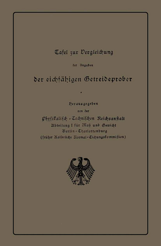Tafel zur Vergleichung der Angaben der eichfähigen Getreideprober miteinander und mit anderen Qualitätsangaben von Getreide