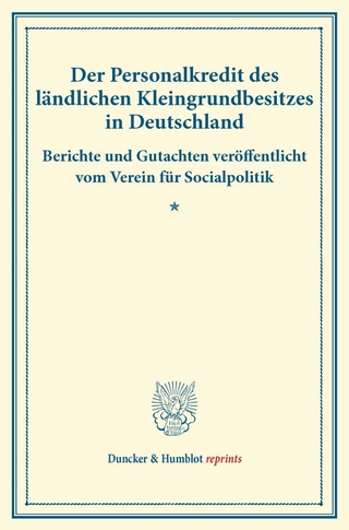 Der Personalkredit des ländlichen Kleingrundbesitzes in Österreich.