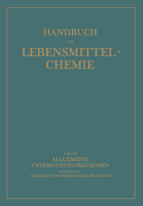 Allgemeine Untersuchungsmethoden - A. Bömer, A. Juckenack, J. Tillmans
