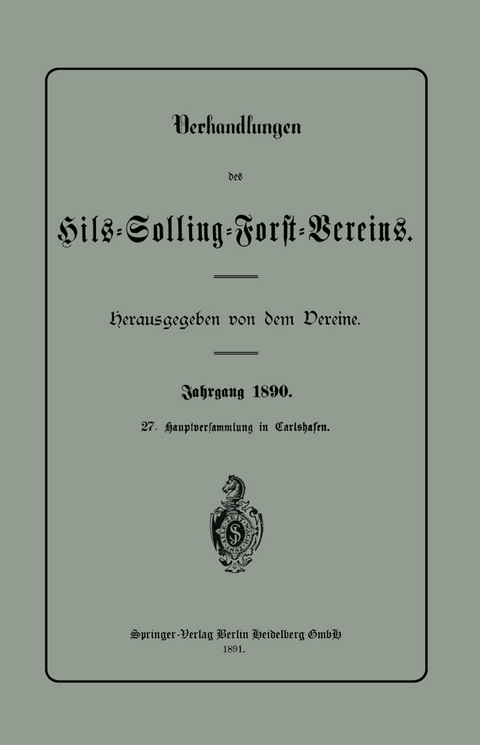 Verhandlungen des Hils-Solling-Forst-Vereins -  Hils-solling-Forst-Verein