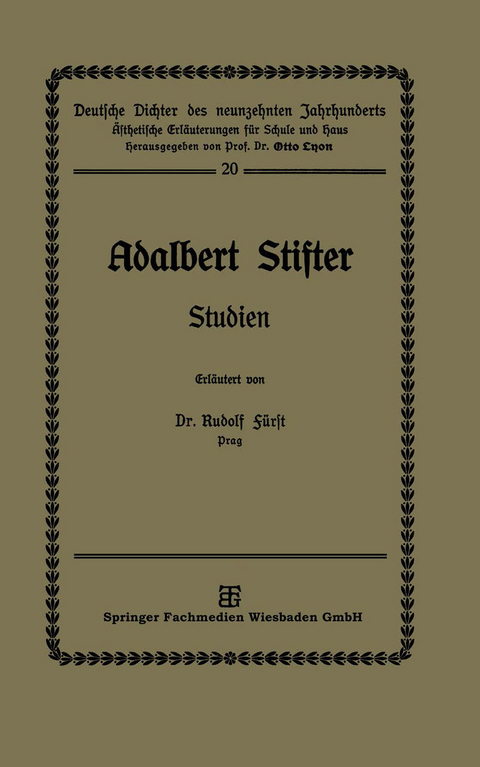 Adalbert Stifter - Dr. Rudolf F&uuml;rst