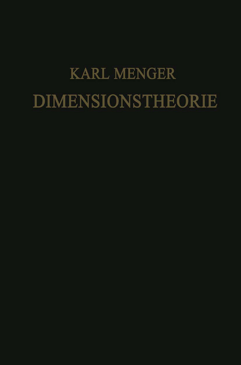 Dimensionstheorie - Karl Menger