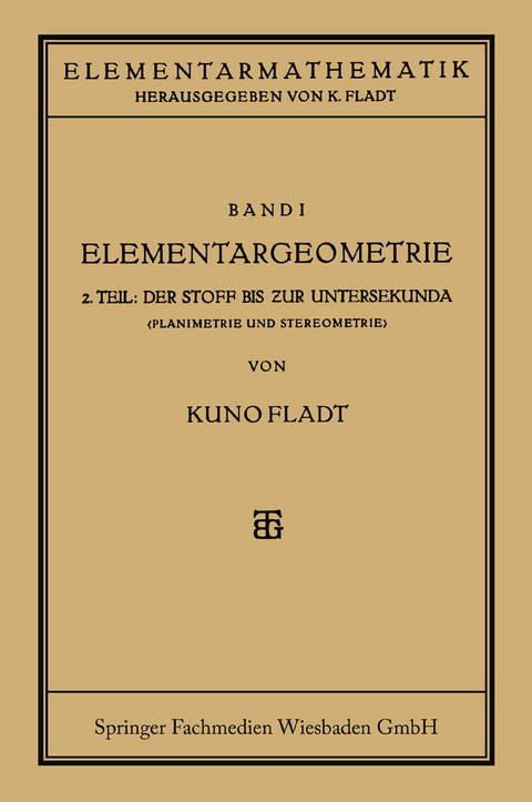 Elementargeometrie - Dr. Kuno Fladt