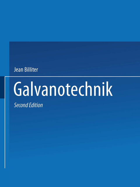 Galvanotechnik - Jean Billiter