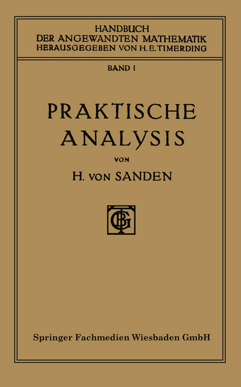 Praktische Analysis - Dr. Horst von Sanden