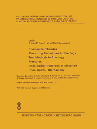 Rheological Theories · Measuring Techniques in Rheology Test Methods in Rheology · Fractures Rheological Properties of Materials · Rheo-Optics · Biorheology