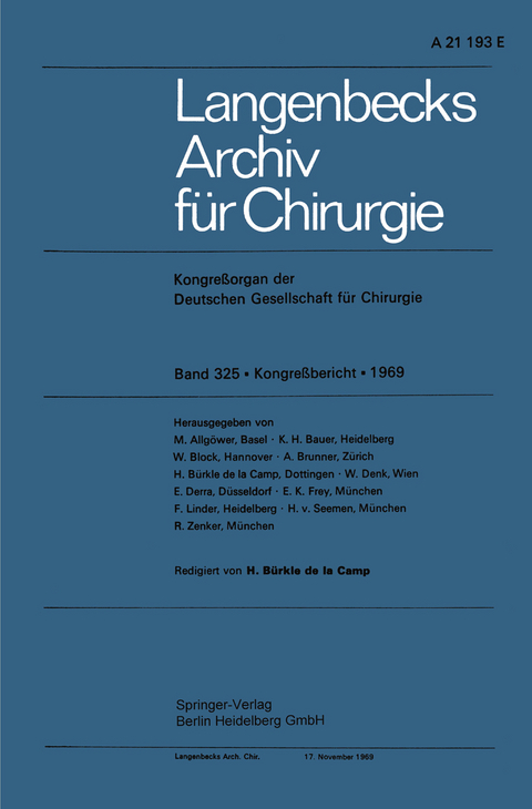 Langenbecks Archiv f&uuml;r Chirurgie - H. B&Iuml;&lsaquo;rkle de la Camp