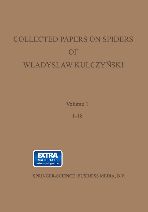 Collected papers on spiders of Wladyslaw Kulczyński - Władysław Kulczyński