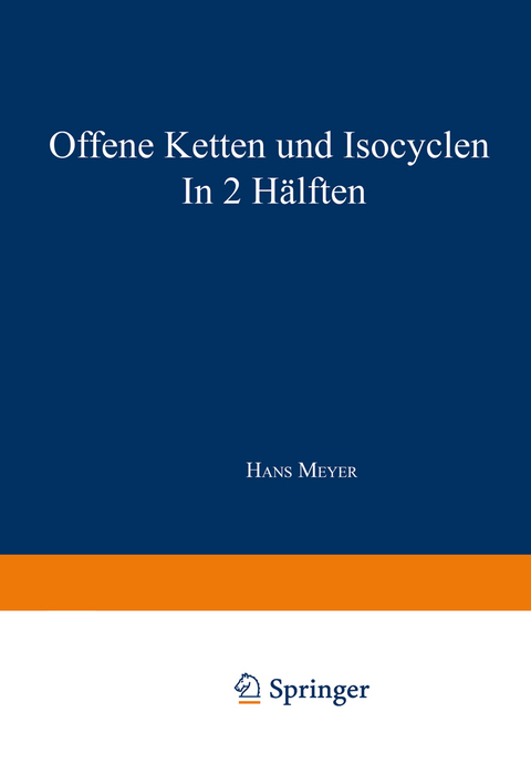 Synthese der Kohlenstoffverbindungen - Dr. Hans Meyer