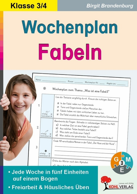 Wochenplan Fabeln / Klasse 3-4 -  Birgit Brandenburg