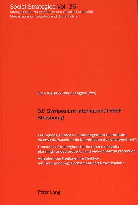 31 e Symposium International FESF Strasbourg - 