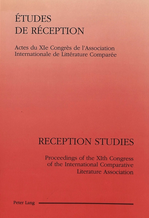 Etudes de r&eacute;ception- Reception Studies - 