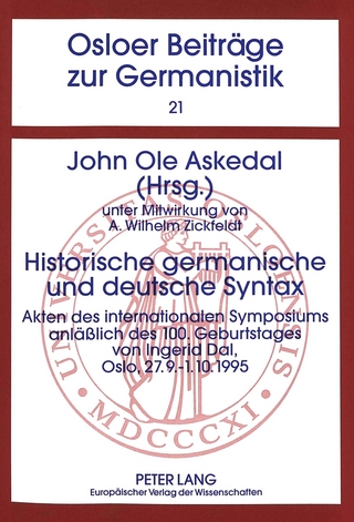 Historische germanische und deutsche Syntax