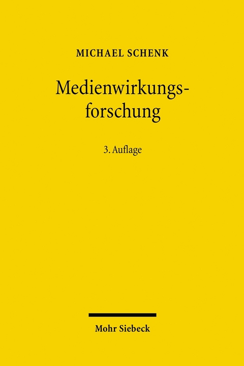 Medienwirkungsforschung -  Michael Schenk