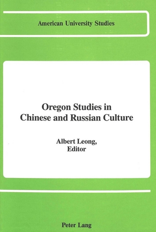 Oregon Studies in Chinese and Russian Culture