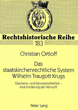 Das staatskirchenrechtliche System Wilhelm Traugott Krugs