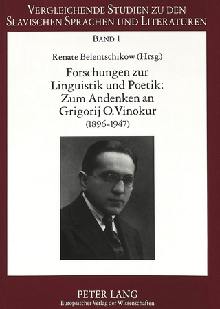 Forschungen zur Linguistik und Poetik:- Zum Andenken an Grigorij O. Vinokur (1896-1947)- Issledovanija po lingvistike i poetike